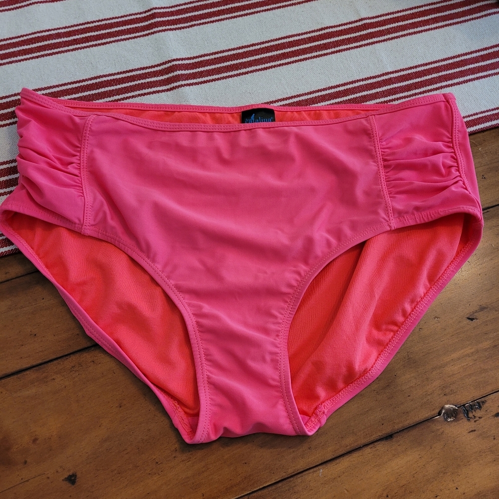 Catalina hot pink swim bottoms lg